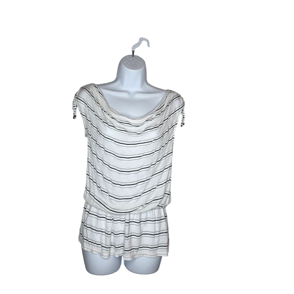 White House Black Market Striped Cowl Neck Sleeveless Top Sz XS